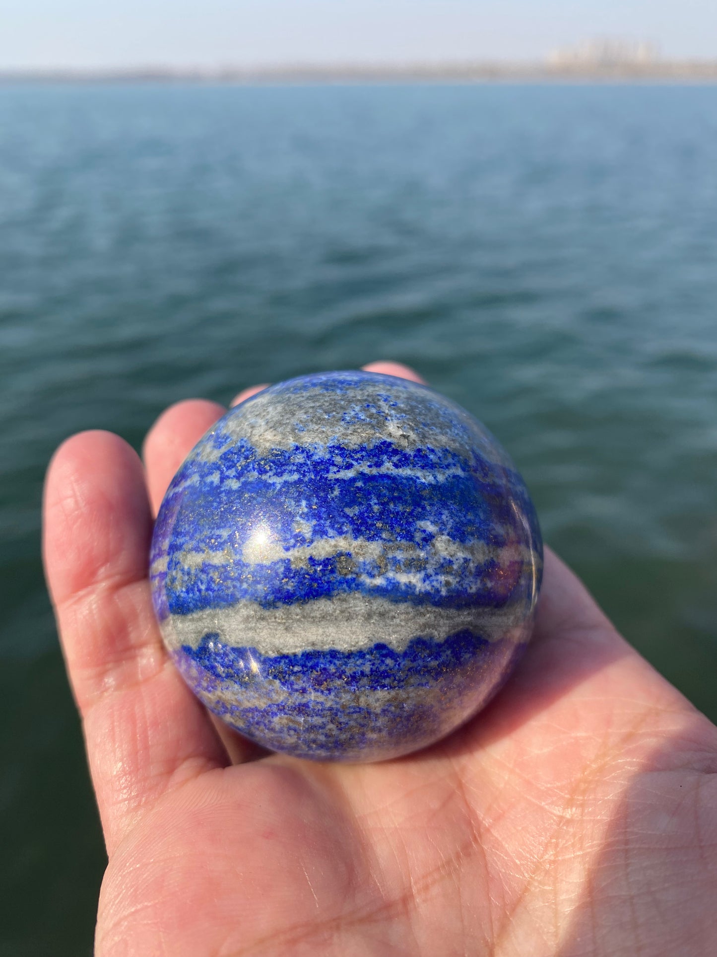 Lapis Lazuli Sphere – Deep Blue Wisdom & Inner Clarity Crystal Ball
