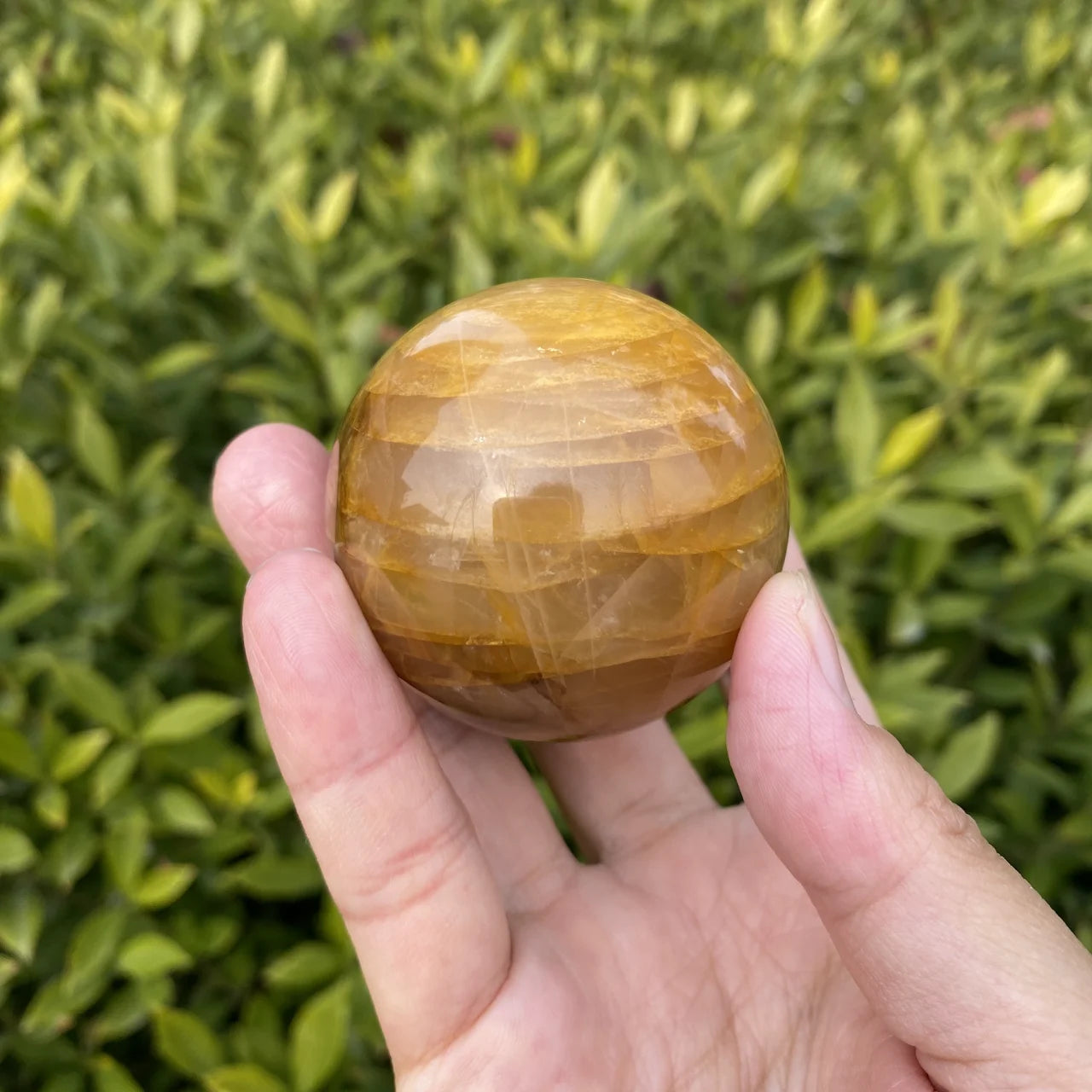 Natural Golden Healer Quartz Crystal Sphere