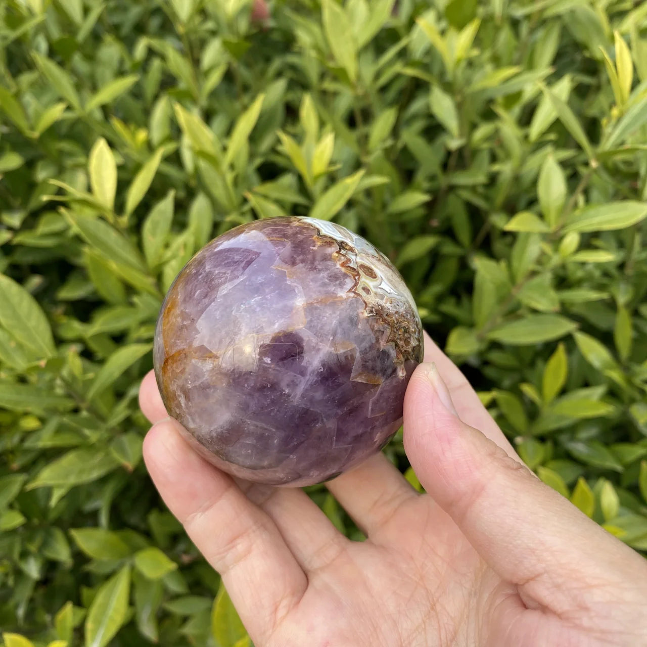 Natural Amethyst Agate Crystal Sphere