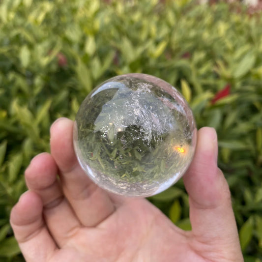 Natural Clear Quartz Crystal Sphere