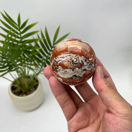 Natural Money Agate Sphere