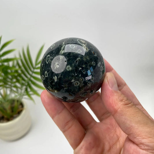 Natural Ocean Jasper Sphere
