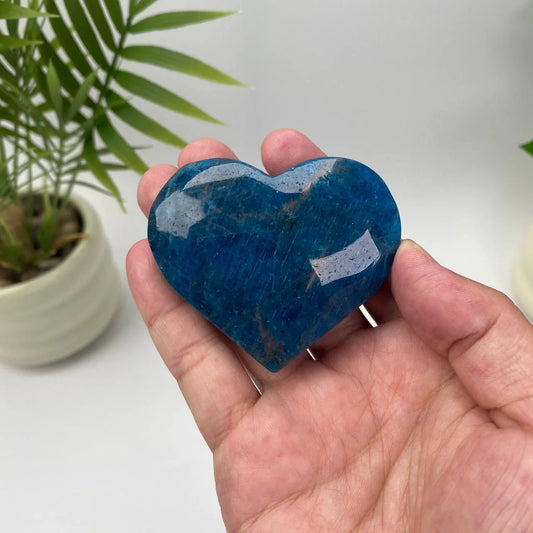 Natural Blue Apatite Heart