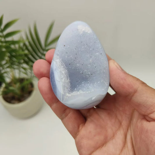 Natural Blue Lace Agate Geode