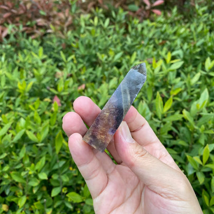 Natural Aurora Fluorite Tower Carving