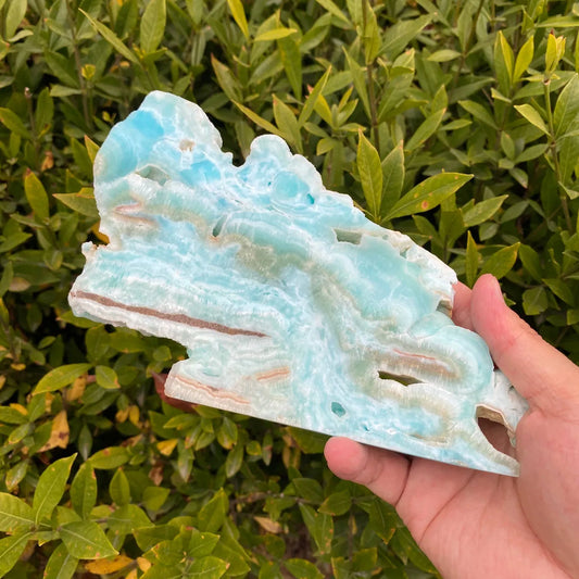 Natural Hemimorphite Slice Carving
