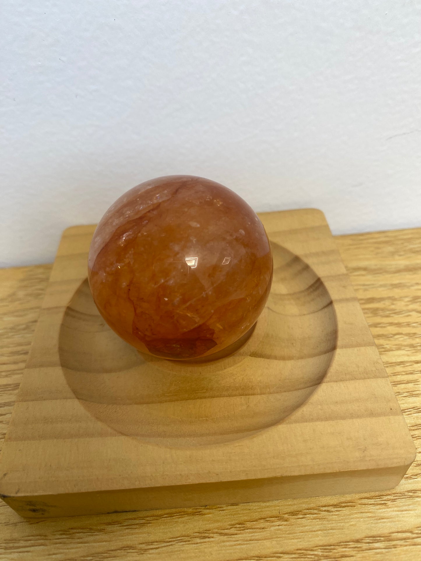 Red Flower Agate Sphere – Natural Crystal Ball for Healing & Home Decor