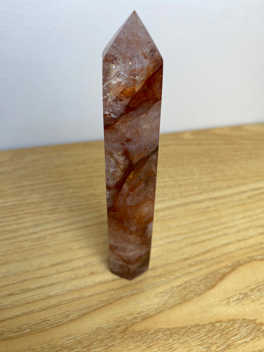 Red Flower Agate Tower – Natural Polished Crystal Point for Energy & Decoration