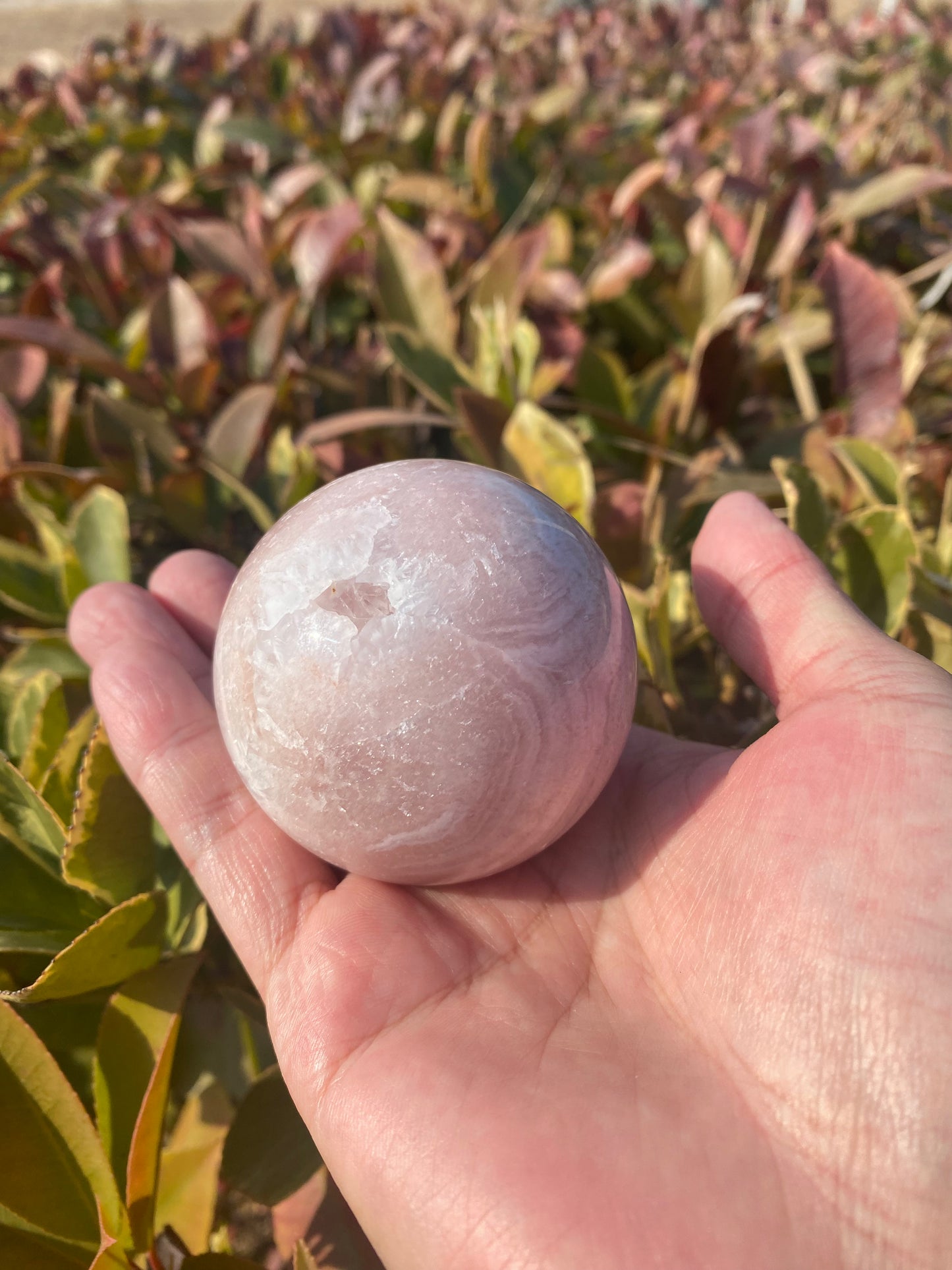 Cherry Blossom Agate Sphere – Blooming Energy, Calm & Harmony Crystal Ball