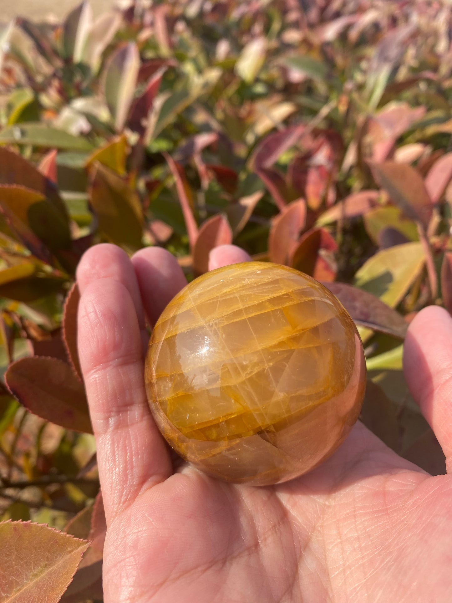 Yellow Flower Agate Sphere – Uplifting Energy, Joy & Emotional Balance Crystal Ball
