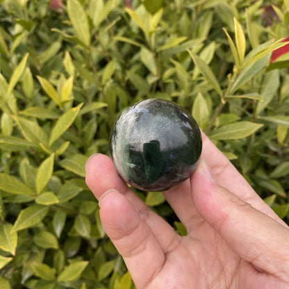 Natural Feather Fluorite Sphere