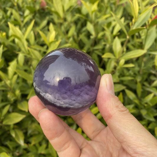 Natural Blue Fluorite Crystal Sphere