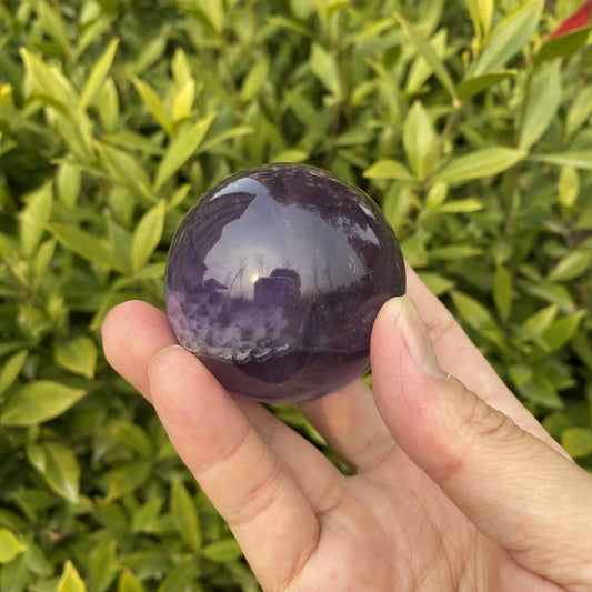 Natural Blue Fluorite Crystal Sphere