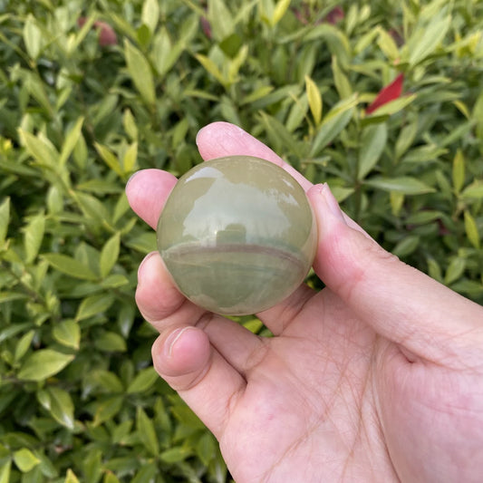 Natural Mango Fluorite Crystal Sphere