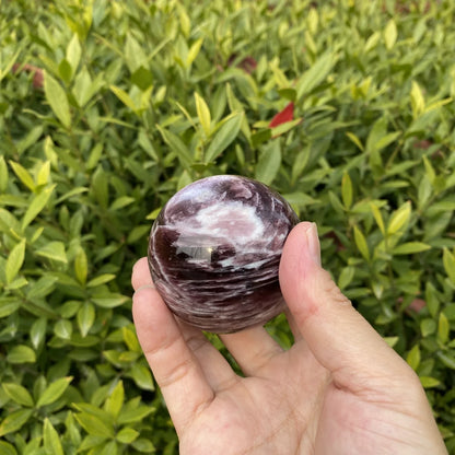 Natural Purple Lepidolite Crystal Sphere