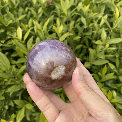 Natural Amethyst Agate Crystal Sphere