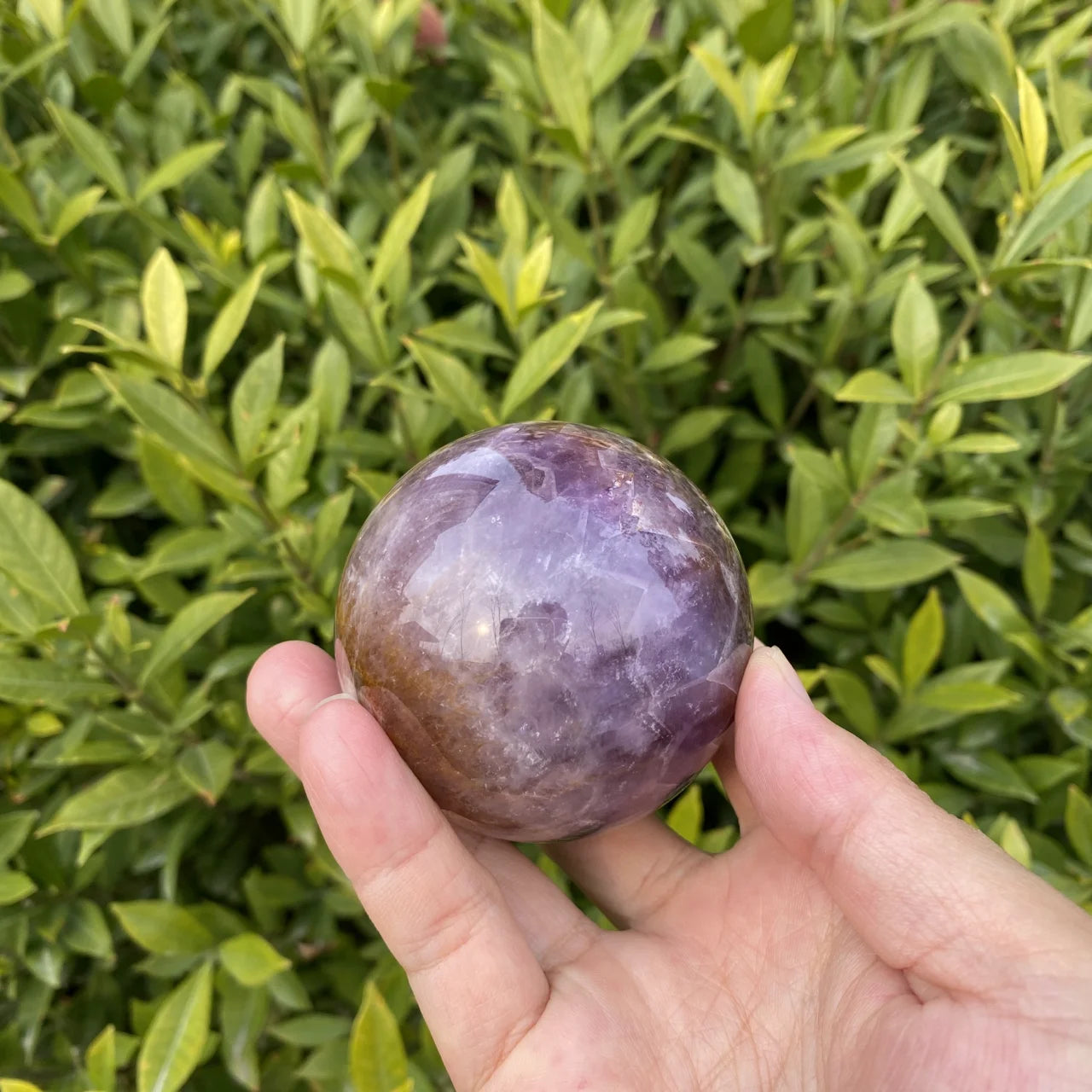 Natural Amethyst Agate Crystal Sphere