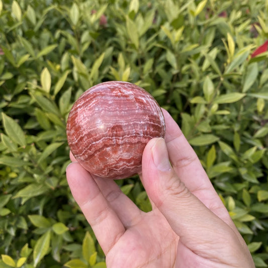 Natural Rhodochrosite Crystal Sphere
