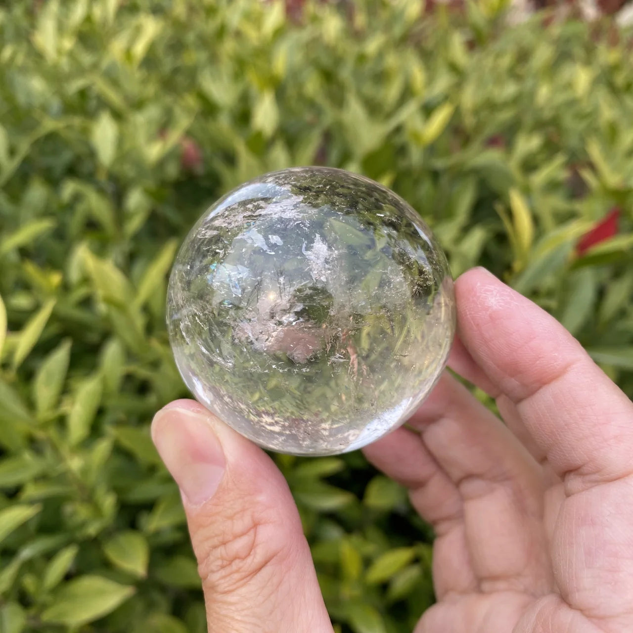 Natural Clear Quartz Crystal Sphere