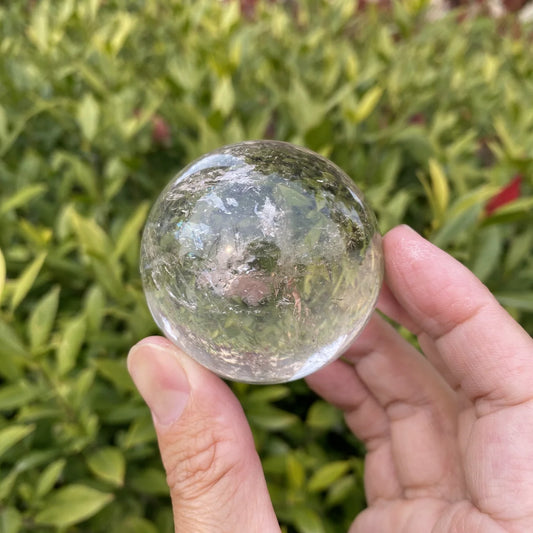 Natural Clear Quartz Crystal Sphere