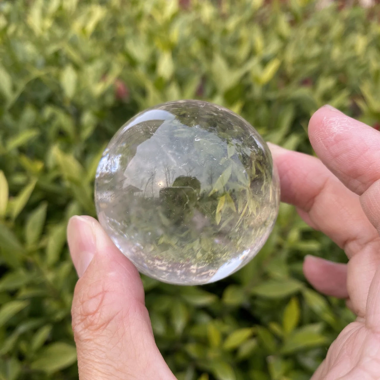 Natural Clear Quartz Crystal Sphere