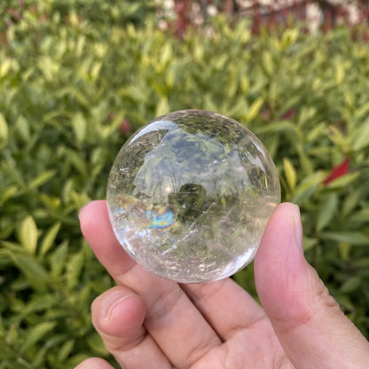 Natural Clear Quartz Crystal Sphere