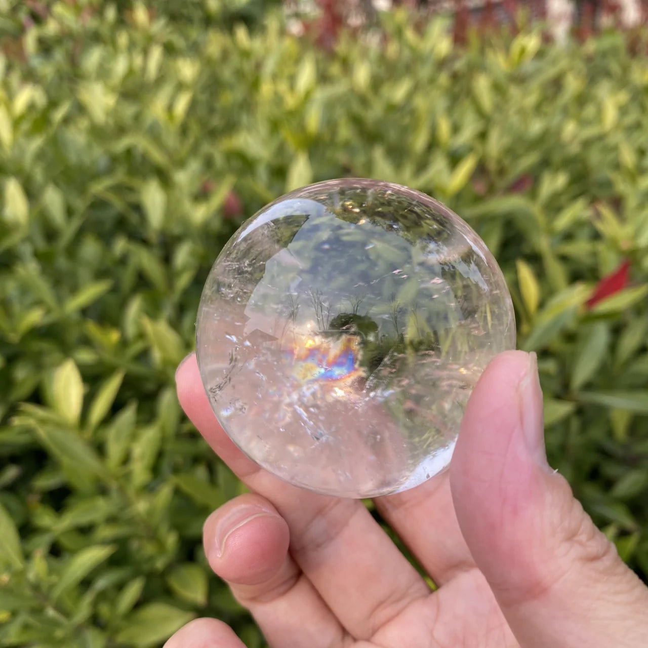 Natural Clear Quartz Crystal Sphere
