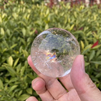 Natural Clear Quartz Crystal Sphere