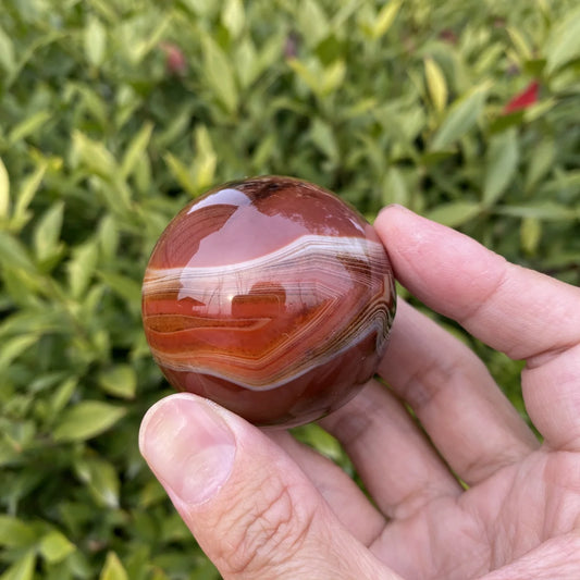 Natural Alashan Agate Crystal Sphere