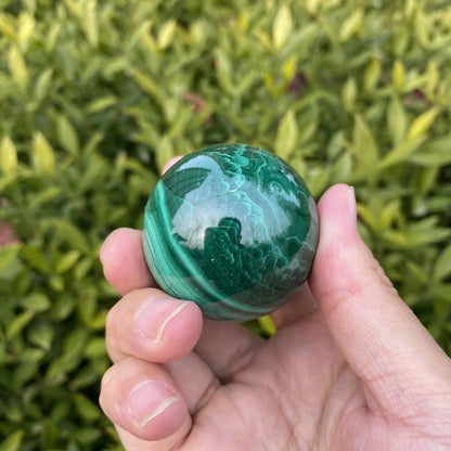 Natural Malachite Crystal Sphere