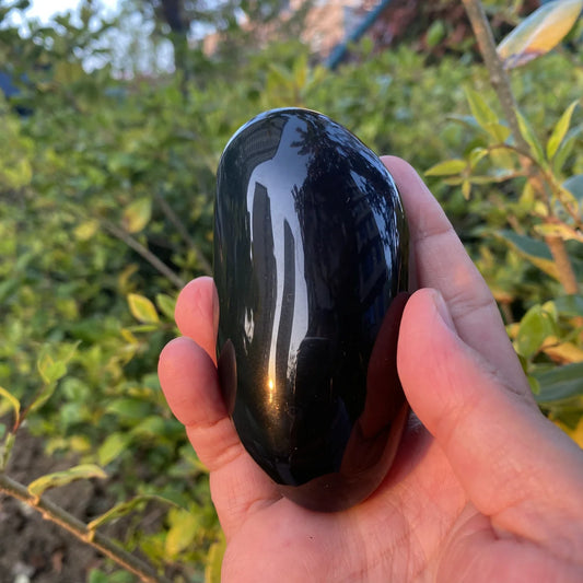 Natural Rainbow Obsidian Freeform Carving