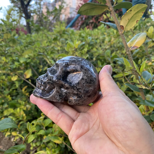 Natural Yooperlite Skull Carving
