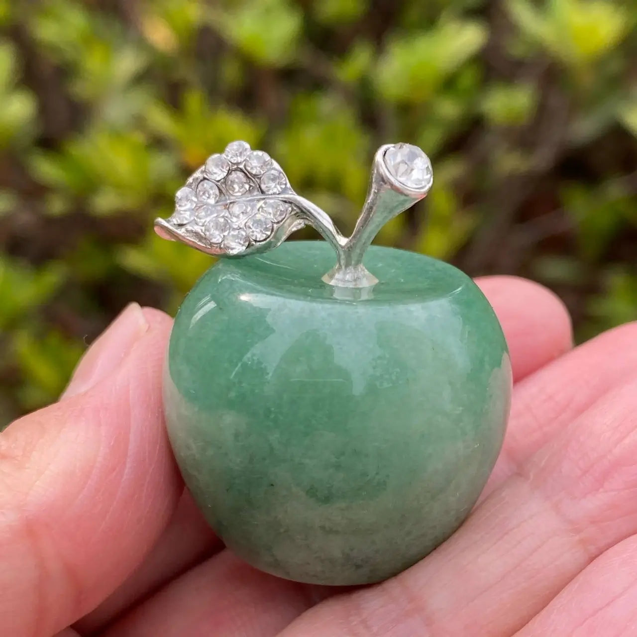 Natural Green Aventurine Apple Figurine