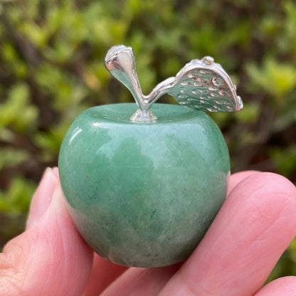 Natural Green Aventurine Apple Figurine