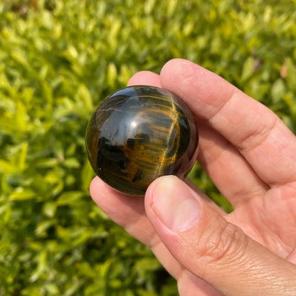 Natural Blue-Yellow Tiger's Eye Sphere Carving