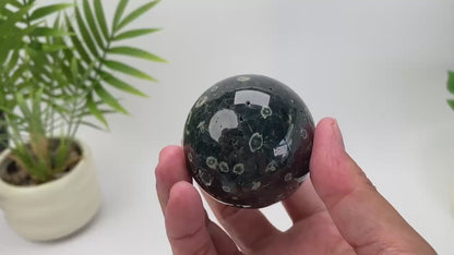 Natural Ocean Jasper Sphere