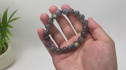 Natural Labradorite Iridescent Beaded Bracelet