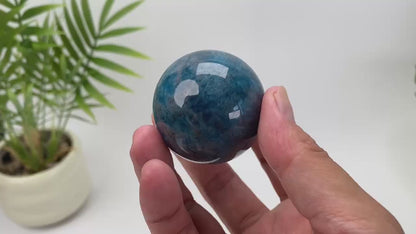 Natural Blue Apatite Sphere