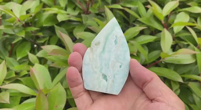 Natural Hemimorphite Teardrop Carving