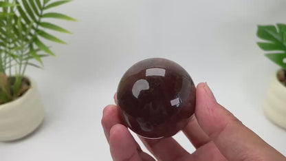 Natural Chocolate Silk Fluorite Sphere
