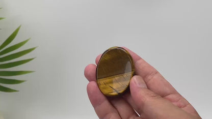 Natural Tiger Eye Banded Worry Stone