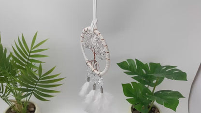 Natural Clear Quartz Dreamcatcher