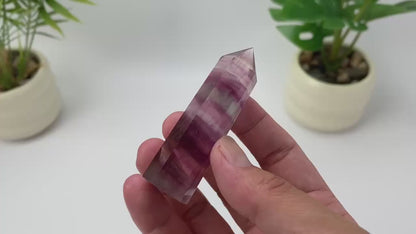 Natural Rainbow Fluorite Tower