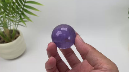 Natural Purple Fluorite Sphere