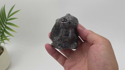 Natural Yooperlite Grid-Scale Black Dragon
