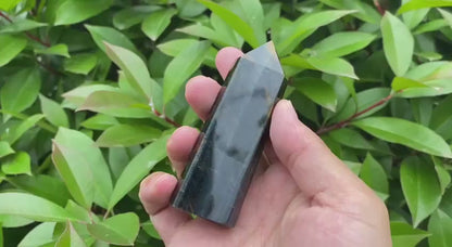 Natural Blue Tiger's Eye Tower