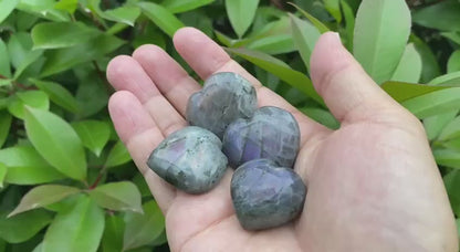Natural Purple Labradorite Heart