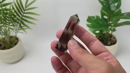 Natural Smoky Quartz Tower – Deep Smoky Brown