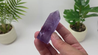 Natural Purple Fluorite Tower