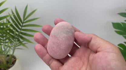 Natural Pink Opal Palm Stone